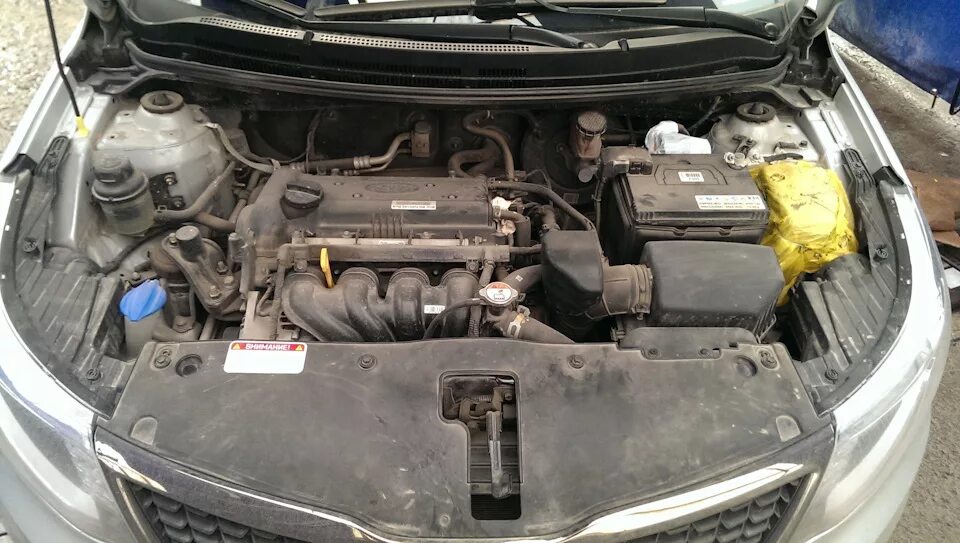 Подкапотное пространство RIO 3 - KIA Rio (3G), 1,6 л, 2014 года покупка машины D