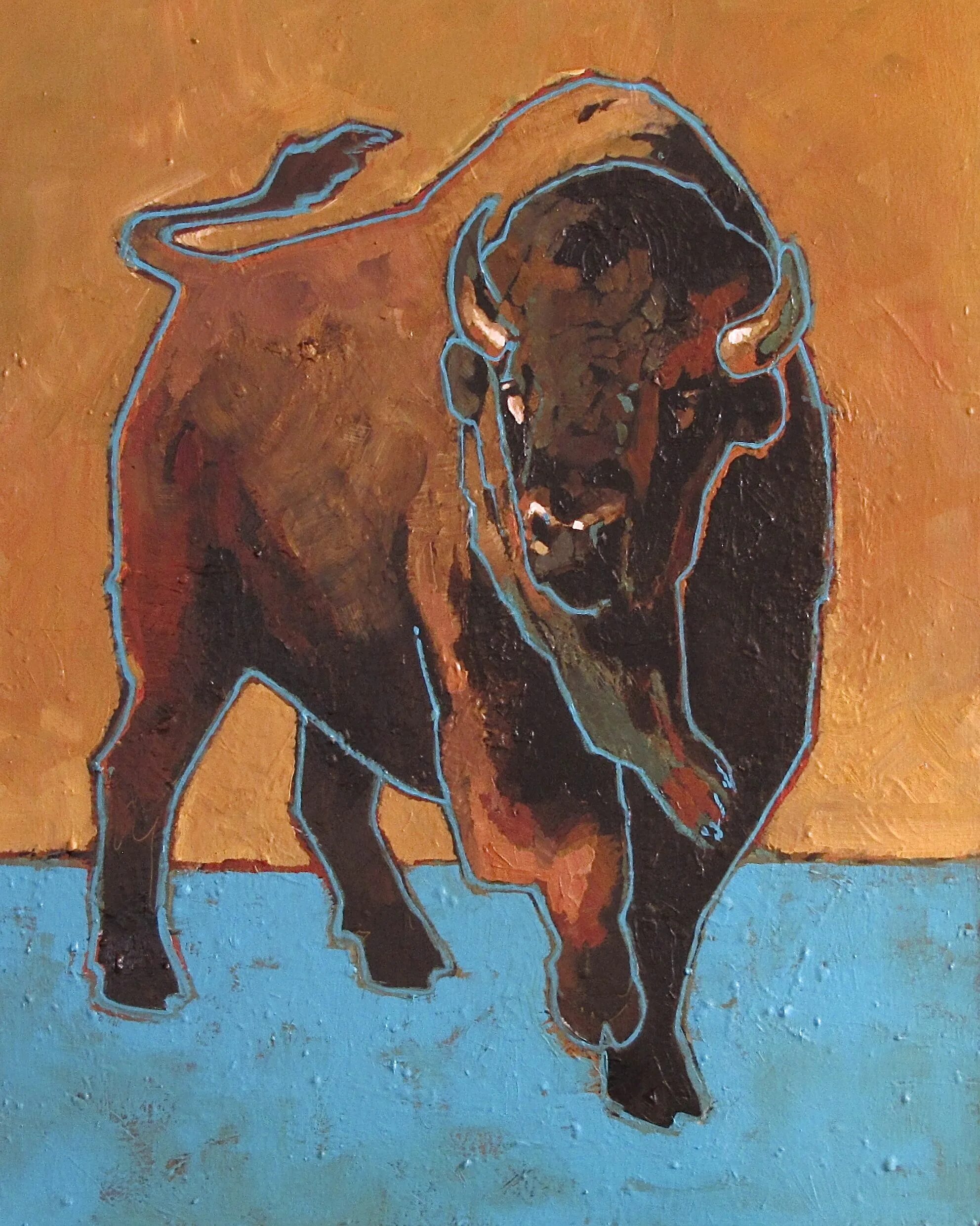 Картина бык. Картина с быком известного художника. Бизон рисунок красками. Галерея бизон