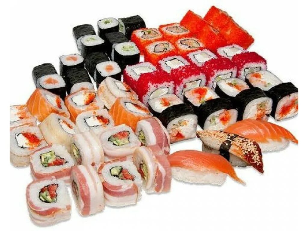 самый дешевый сет. сет роллов-филадельфия, калифорния, лава.