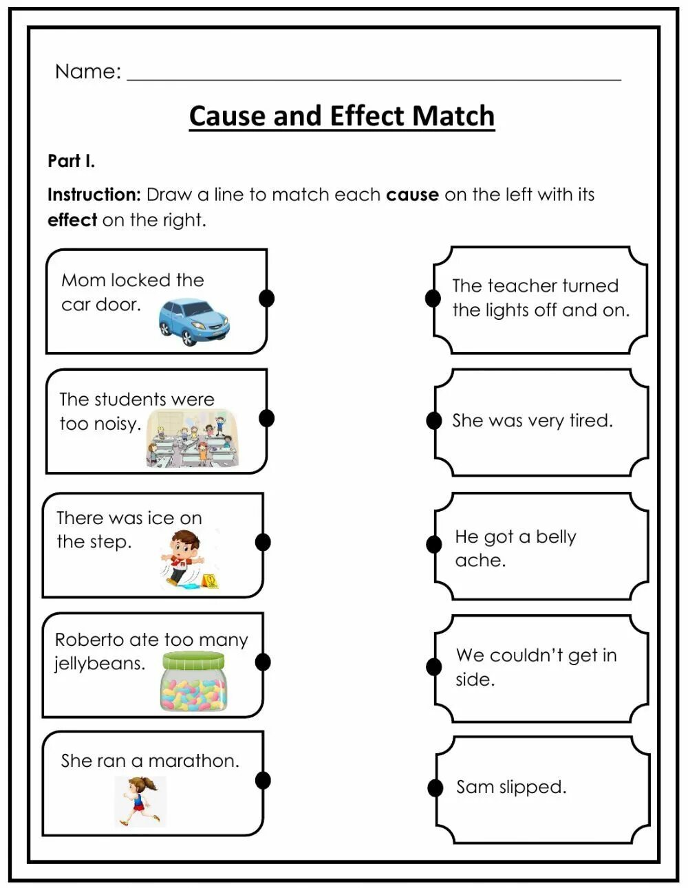 Match effect. Cause and Effect Worksheets. Cause and Effect matching. Causative Worksheets. Causative form Worksheets.
