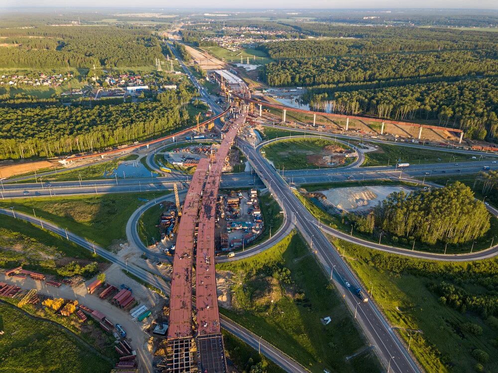 Поселок развязка. Центральная кольцевая автомобильная дорога. развязка цкад и м4. съезд с цкад на ленинградское шоссе. цкад 4 кольцевая дорога.