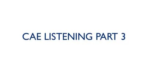 Part 1 listening