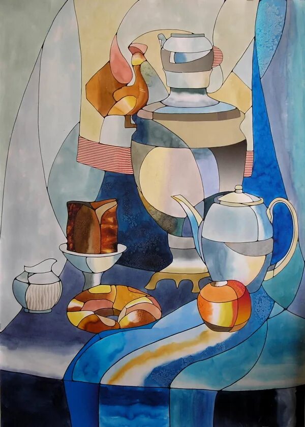 атрибуты художника. горячий батик в интерьере. батик в интерьере. современная живопись в интерьере. декоративный натюрморт строгановка.