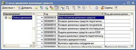 Финансовая операция 1с