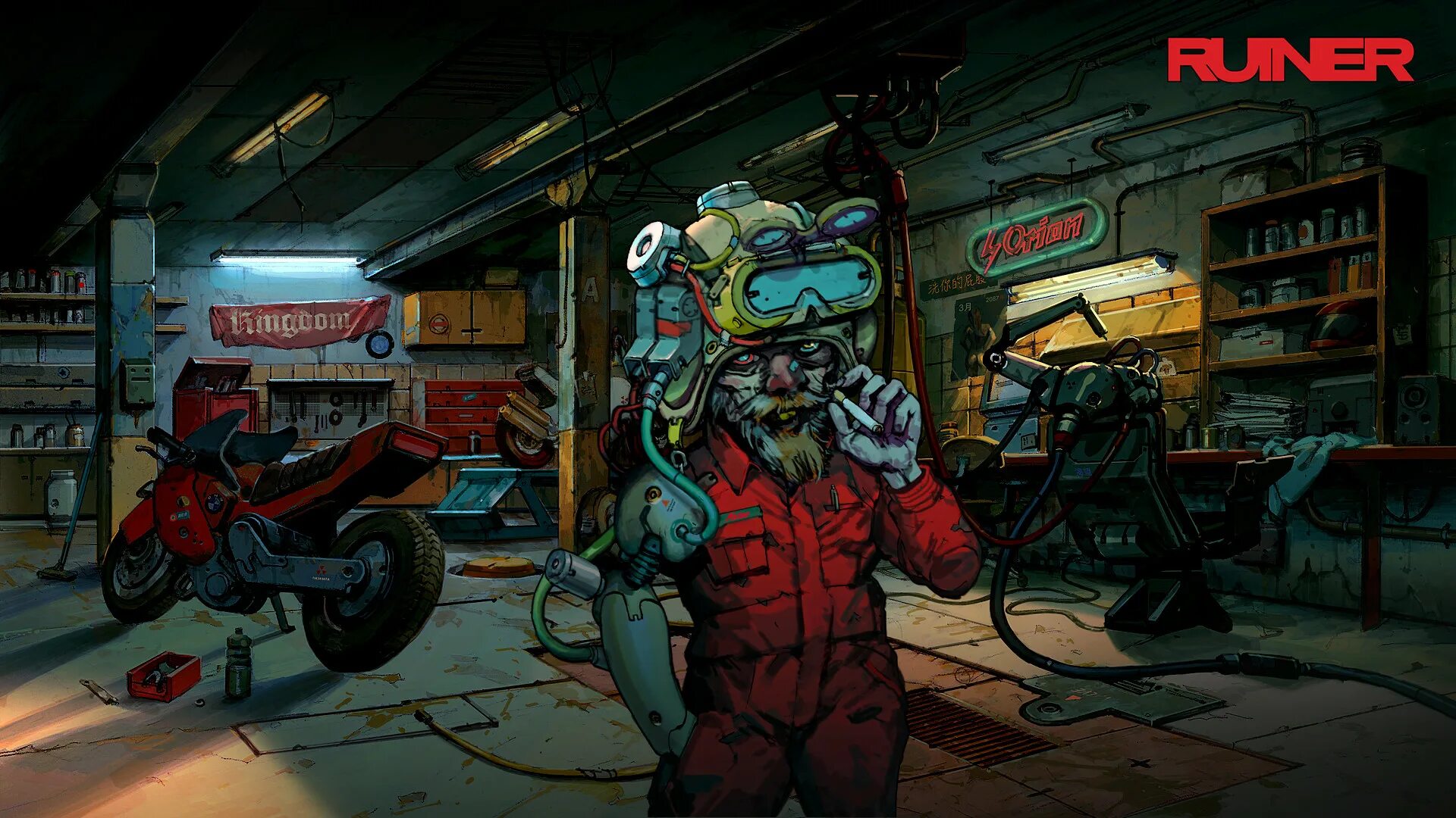Гараж cyberpunk. Киберпанк 2077 ruiner. ruiner concept arts. ruiner концепт арты. гараж cyberpunk art.