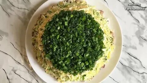 Шуба с зеленым луком