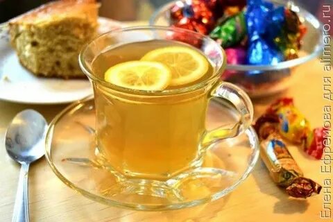Домашние чай с лимоном