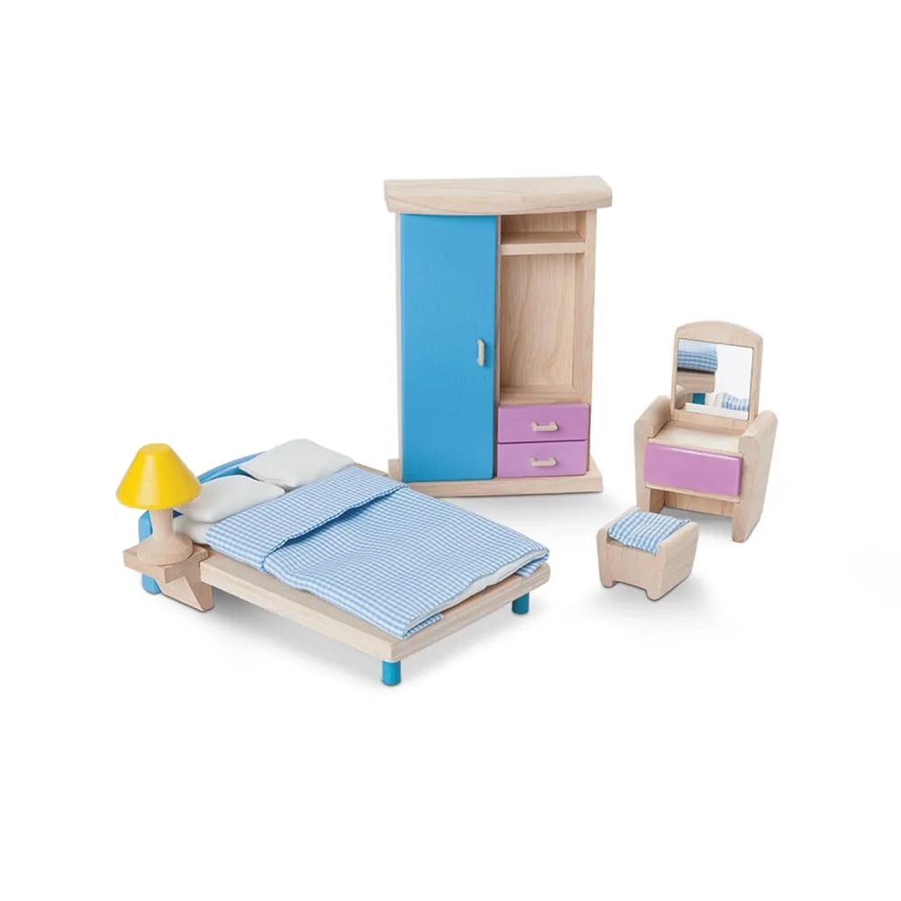 Bedroom toys. Мебель для кукол Plan Toys. Plan Toys спальня. Игрушечная мебель для детей. Мебель для кукол спальня.