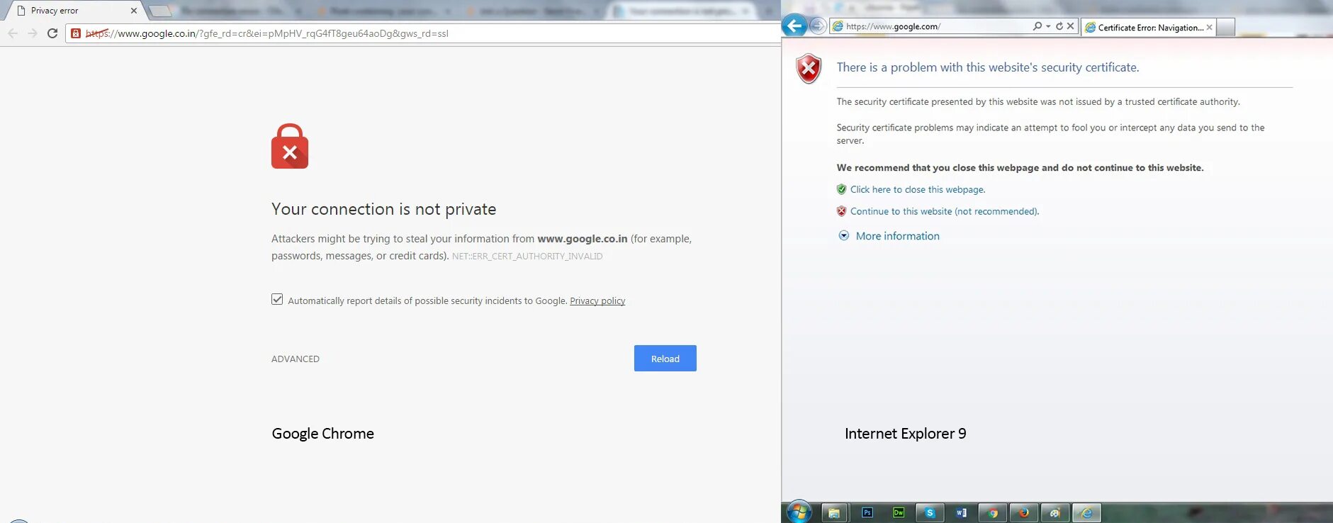 ssl certificate - Browser returns SSL error : Your connection is not private - S