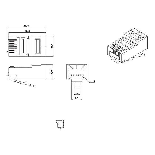 Plug 8p8c u c5 sh. Коннектор rj45 Hyperline Plug-8p8c-u-c5-100. Коннектор Hyperline Plug-8p8c-u-c5-sh-100. Вилка Plug-8p8c-u-c5-sh Hyperline. Коннектор rj45 Hyperline Plug-8p8c-u-c5-100 упаковка.