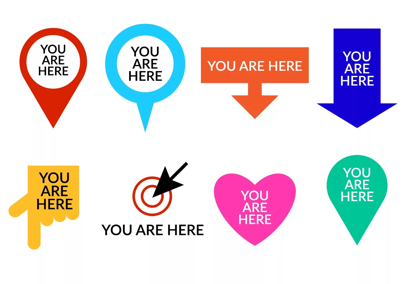 You are here. You are here иконка. We are here значок. You are here sign.