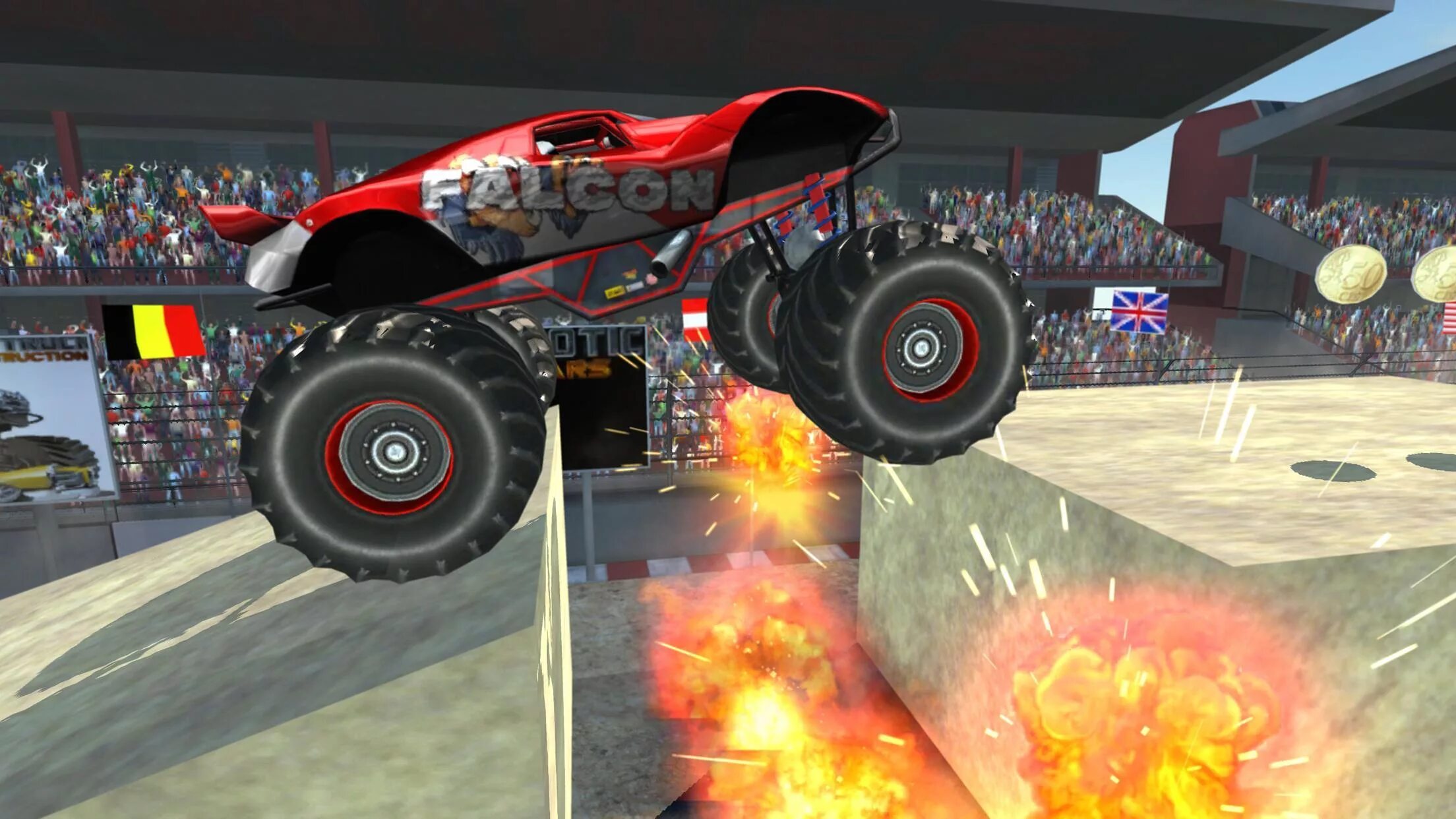 Monster Truck игра. Монстр трак стант. Трюковой монстр трак. Монстр трак в трюковая Арена. Игру где монстр траки