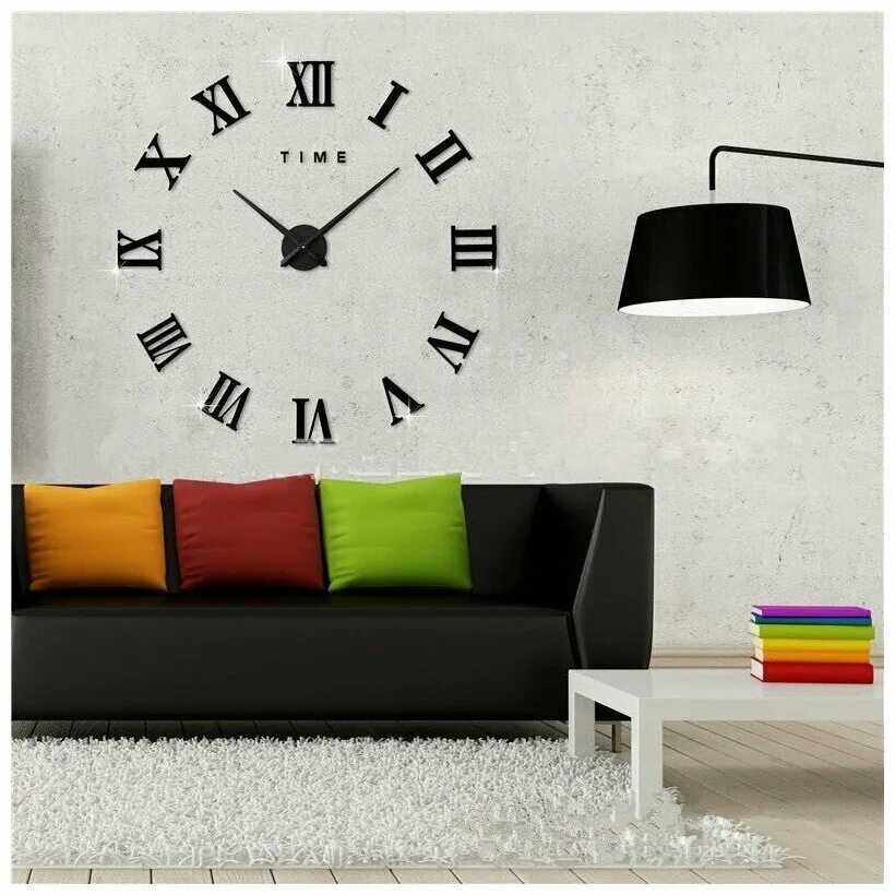 часы без шума. настенные 3d часы diy clock с цифрами черные. 3д часы настенные светоцентр. 3d часы diy clock. настенные часы 3d zh034.