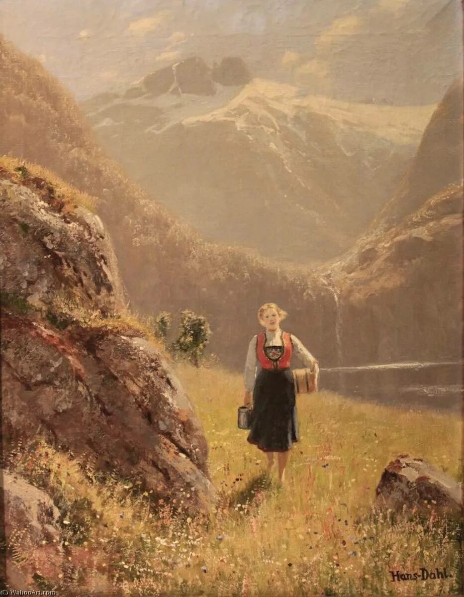 Девица даль. Ханс даль. ханс даль hans_dahl__1849_1937_. ханс андреас даль картины. hans dahl художник.