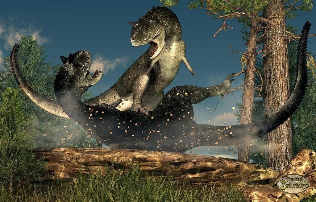 Карнотавр палеоарт. Волшебный мир динозавров. Битва карнотавров.