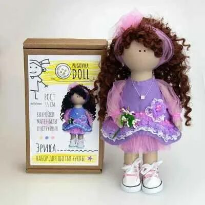Набор для шитья текстильной куклы. Pugovka doll. Наборы для шитья кукол пуговка долли. Набор для шитья кукол pugovka doll полина. Pugovka doll.