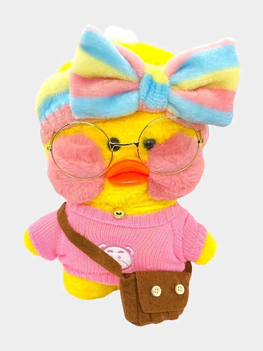 Игрушка утенок лалафанфан. Мягкая игрушка уточка lalafanfan. Игрушка с очками. Игрушка утка в очках. Мягкая игрушка утенок лала фанфан lalafanfan.