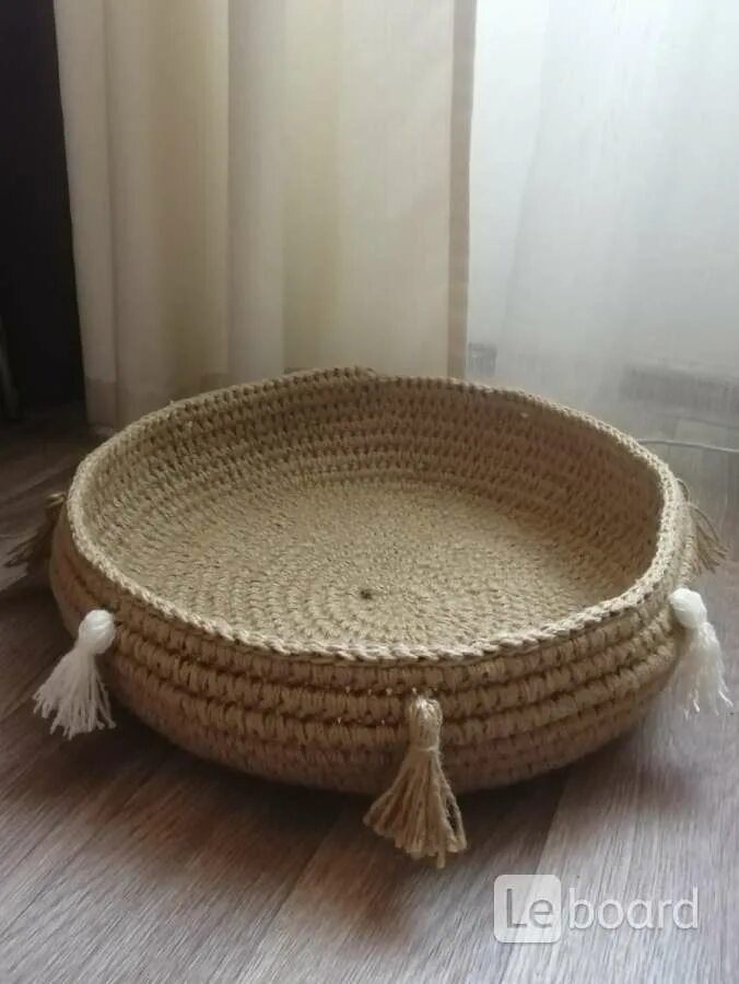 Лежанка из джута. Лежанка для животных из джута. лежанка из джута для кота. лежак из джута.