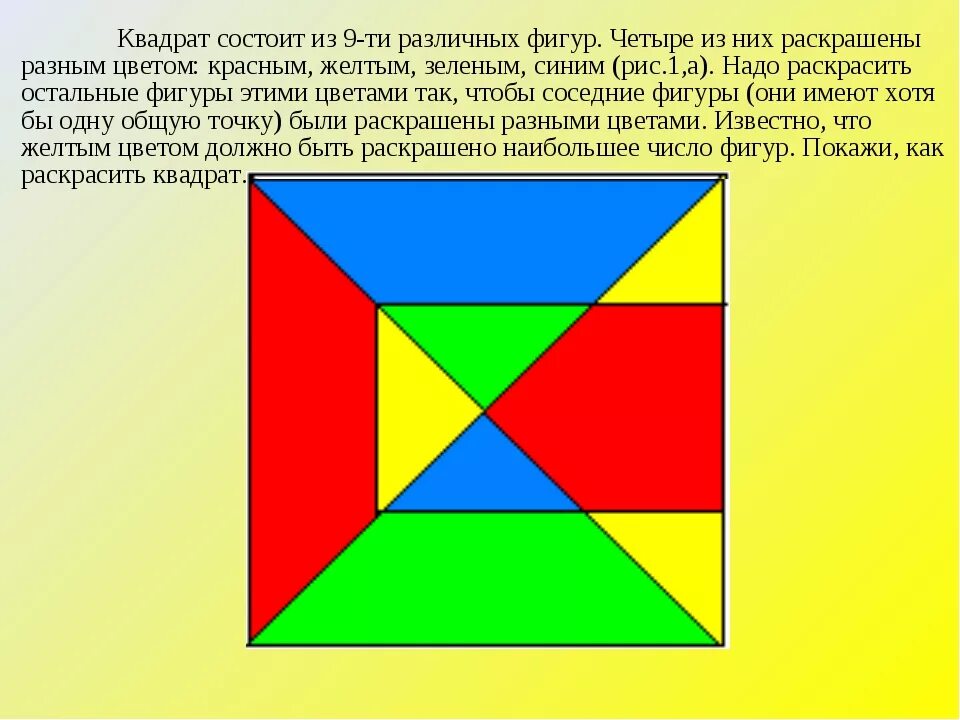 Квадраты разных цветов. Квадрат из четырех цветов. Фигура квадрат части. Квадраты разного цвета. Какой из квадратов поделен на 2 неравные