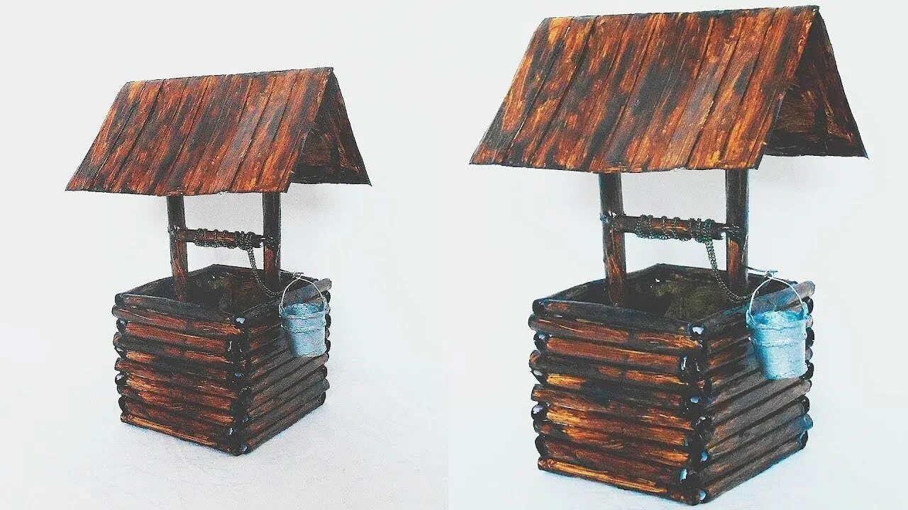 Колодец из картона. Колодец из картона. Поделка колодец из бумаги. Колодец своими руками поделки. Колодец из палочек от мороженого.