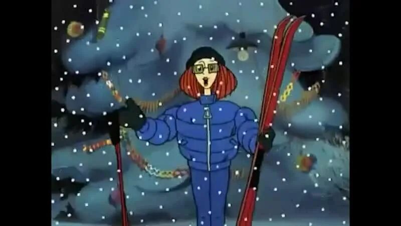 Зима в Простоквашино 1984. Простоквашино мама поет в ТВ. Мама из Простоквашино зимой. Мама из Простоквашино на лыжах.