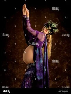 Pregnant belly dancer