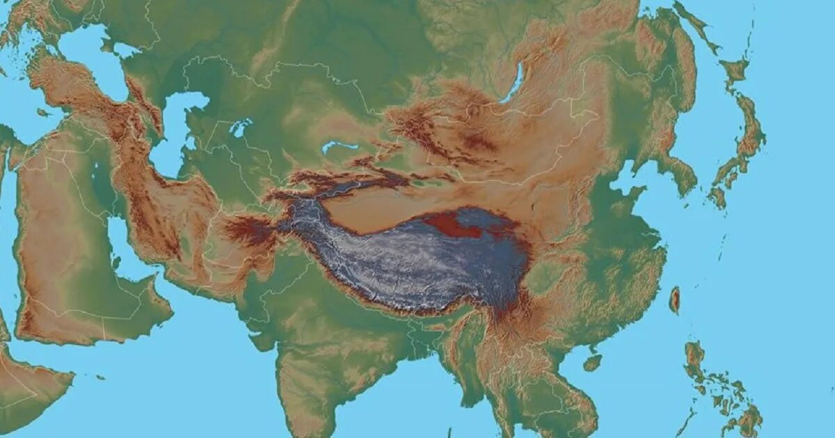 Америка не является частью азии. Карта Азии без России. Карат центральной Азии. Карта Евразии географическая крупная без границ.