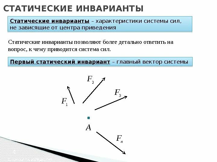 Что такое инвариант. Статические инварианты. первый статический инвариант. инварианты системы сил. равновесие системы пар сил.