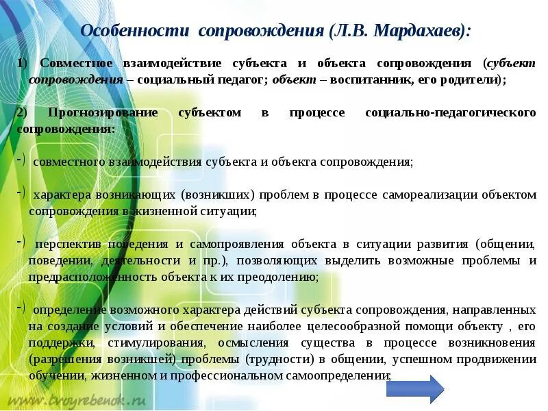 Объекты сопровождения