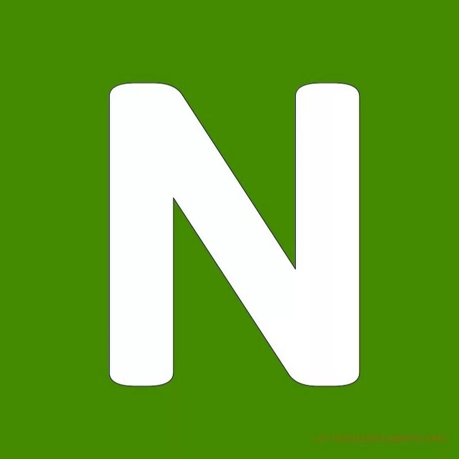 N. Буква n. Буква n на зеленом фоне. Иконки с буквой n. Аватарка с буквой n.
