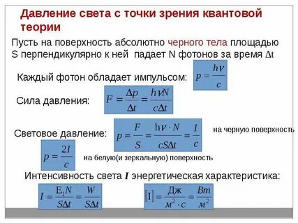 Формула светового