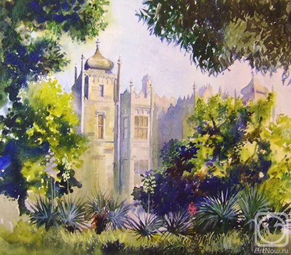Архитектура в живописи. Дворцы акварелью. Воронцовский дворец в акварели. Воронцовский дворец в акварели. Бенуа парк версаль акварель.