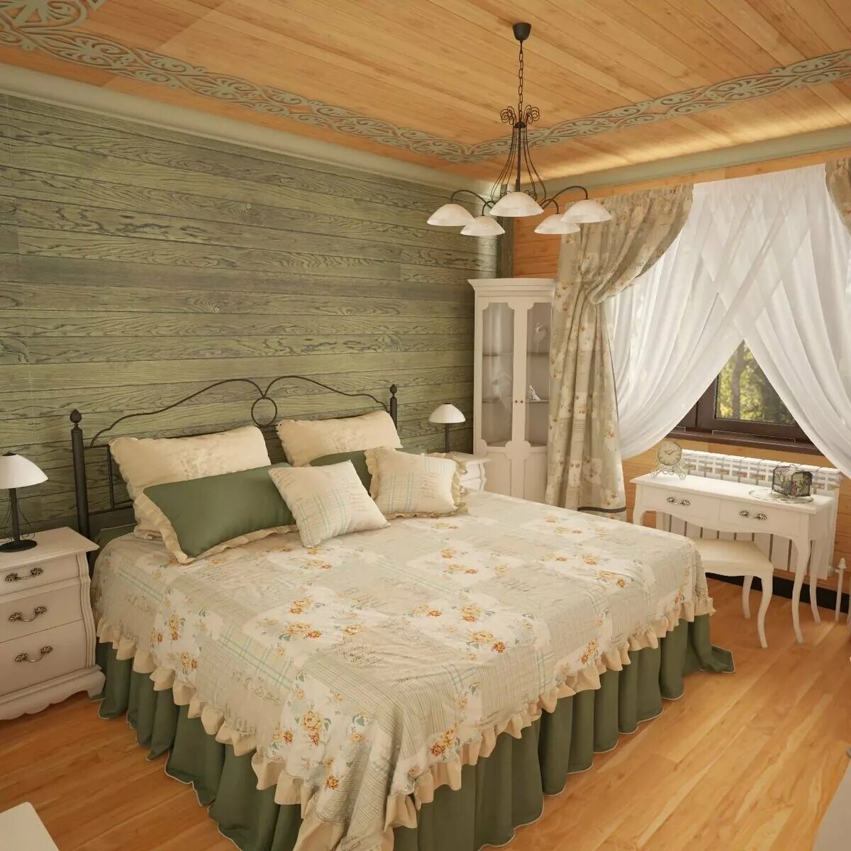 Дизайн комнат в деревянном доме. Спальня в деревянноммдоме. Спальня в деревенском стиле. Интерьер спальни в деревянном доме. Спальня в дачном доме.