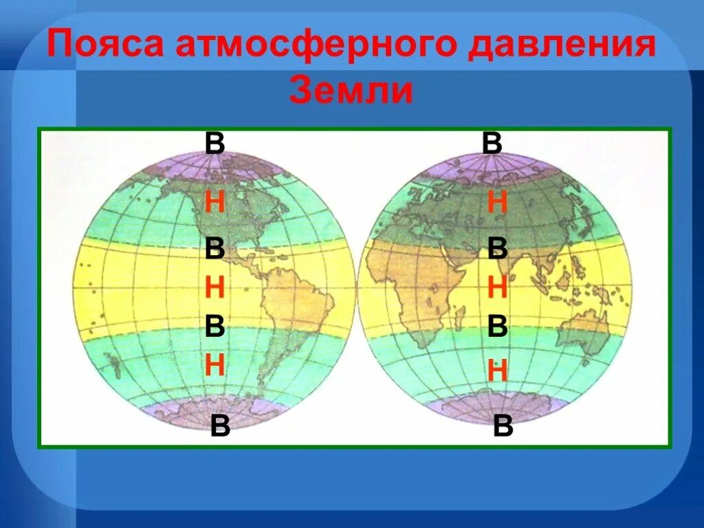 Атмосферное давление осадки. Пояса атмосферного давления. Карта поясов атмосферного давления. Пояса высокого и низкого давления. Пояса высокого и низкого атмосферного давления.
