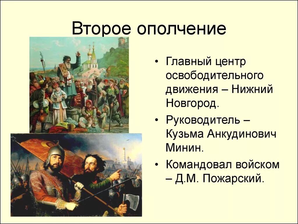 Первое народное ополчение 1611. Освободительная борьба 1 ополчение 2 ополчение. Второе ополчение 1611-1612. Результаты первого народного ополчения