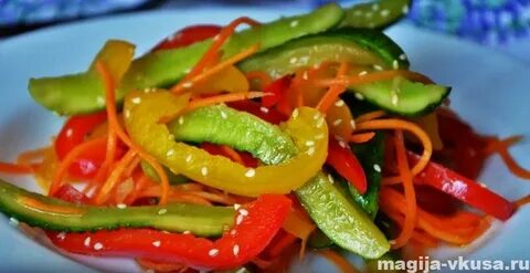 Огурцы по корейски болгарским перцем