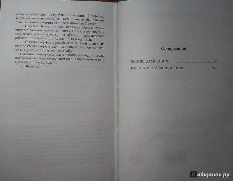 Амфибия книга читать. Человек амфибия оглавление.