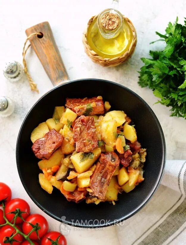 Гороховый суп с копчёностями и жареной картошкой Recipes, Ethnic recipes, Cookin