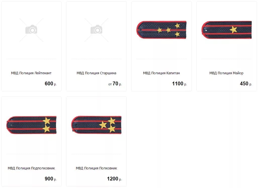 Погоны МВД расположение звезд.