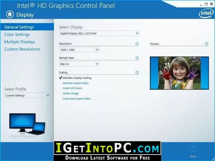 Intel Graphics Driver. Intel Graphics Control Panel новый.