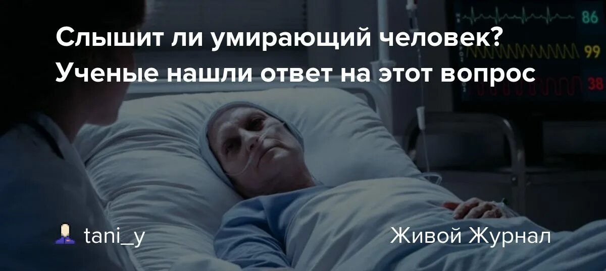 Человек умер он слышит. П.С.: после смерти.