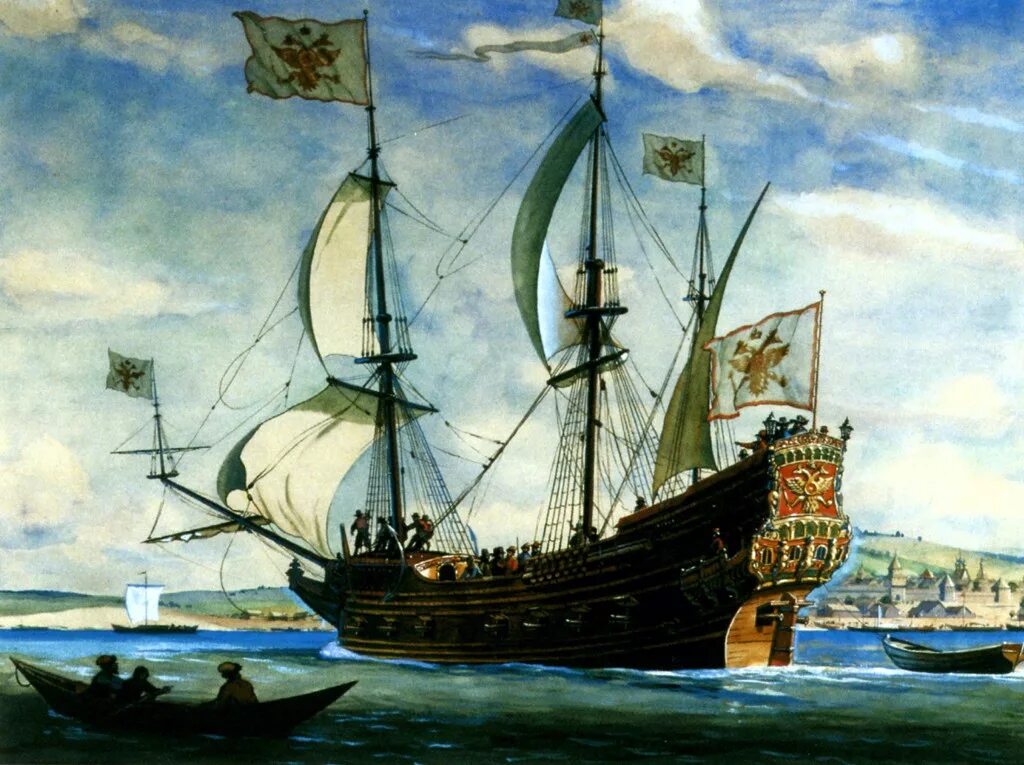 Русский корабль. Галиот орёл Петра первого. Галиот Орел корабль. Фрегат Орел 1668. Парусный корабль - Галиот «Орел.