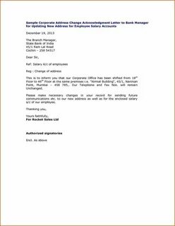 Request to change address