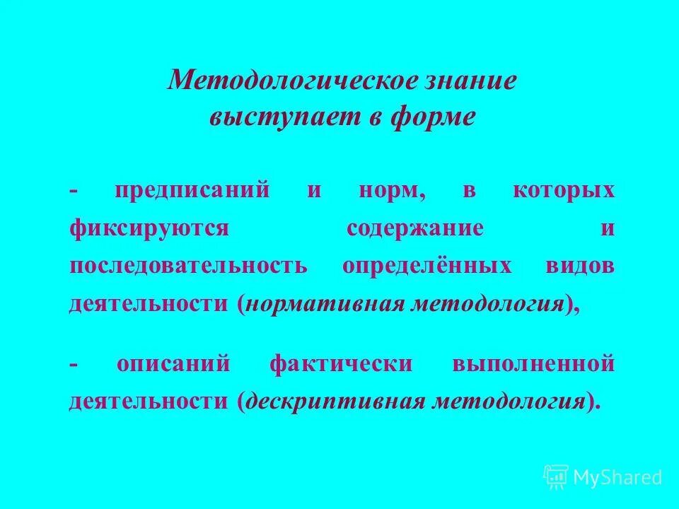Формы методологического знания