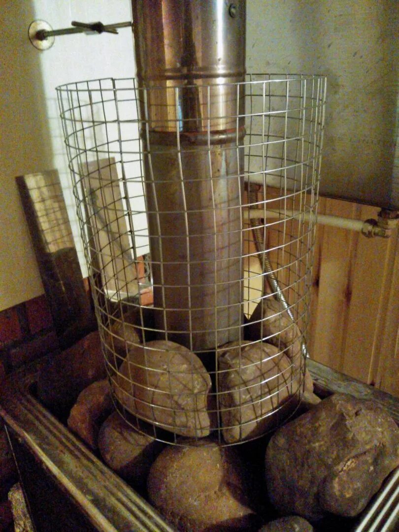 SKAMET NET AROUND THE SMOKE PIPE, 500-1000mm, 800 mm - Saunainter.com