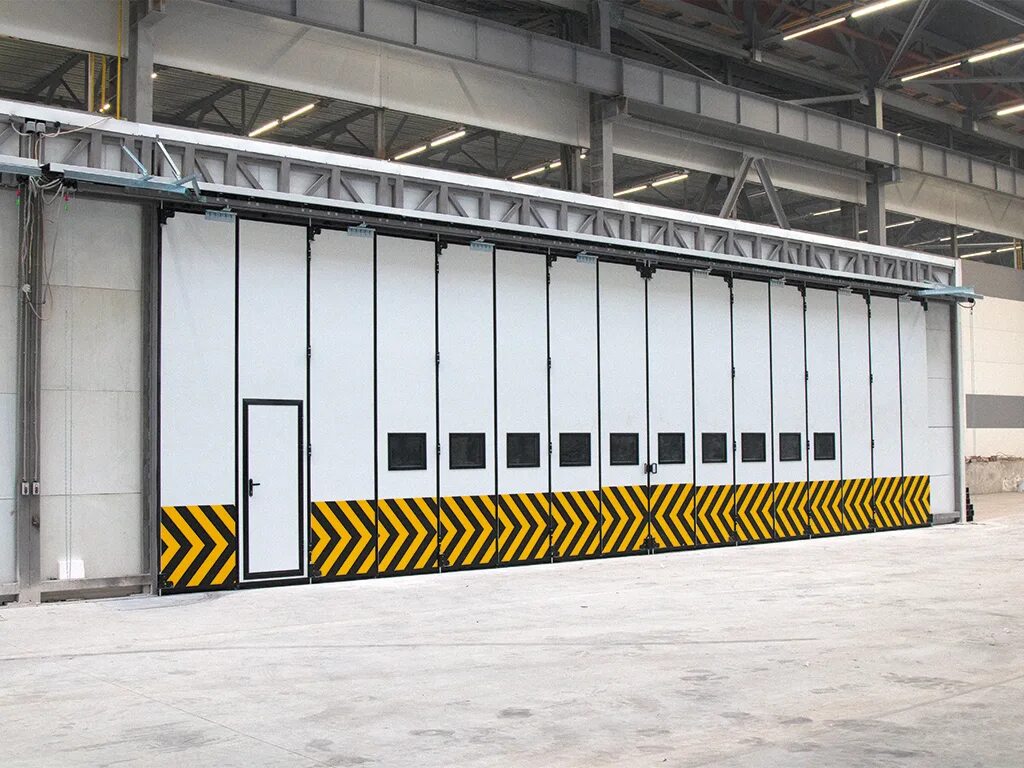 Складные ворота. Складные ворота doorhan. складчатые ворота doorhan. складные ангарные ворота doorhan. автоматические складные ворота гармошка doorhan.