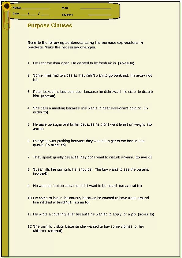 Intermediate sentences