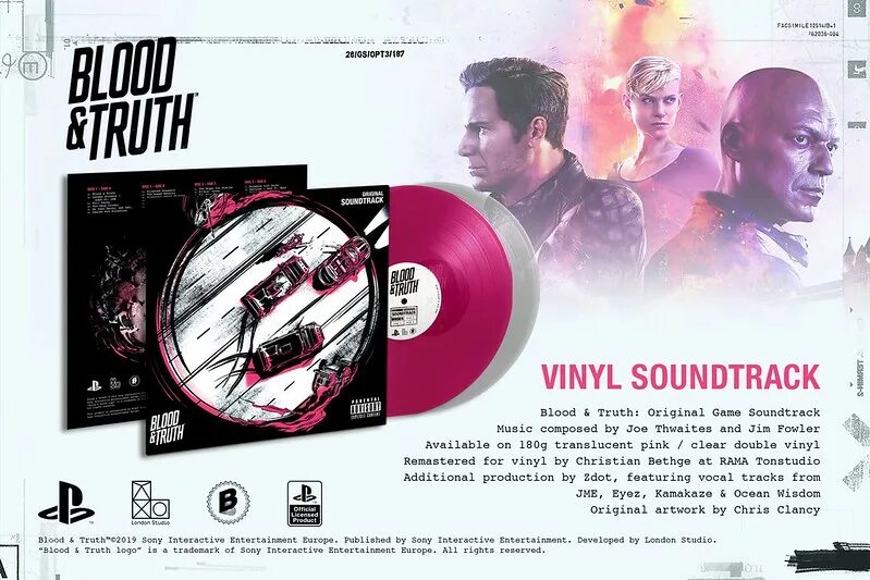 Blood & Truth. OST винилы. Games OST Vinyl. Куок трек Блоод.