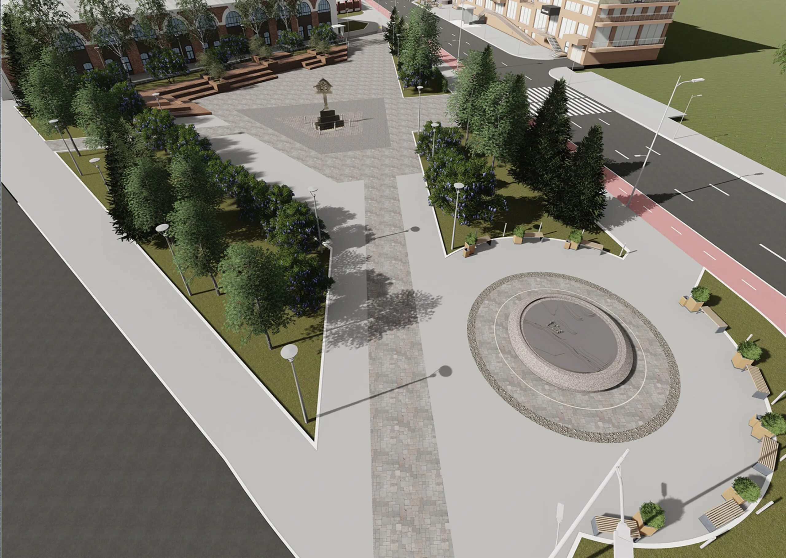 Туринск улица ленина реконструкция. Проект площади ленина чебаркуль. Благоустройство рендер. Проект ул ленина. Реконструкция пл ленина рязань.