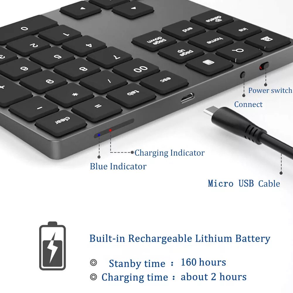 Bluetooth клавиатура num ЗФВ. Bluetooth Keypad Mini. Программируемая цифровая клавиатура блютуз. Клавиатура беспроводная алюминиевая.